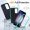 Three Proof Flat Protective Case with Built-in Dust Plug and Fingerprint Protection for Samsung Phone Cases