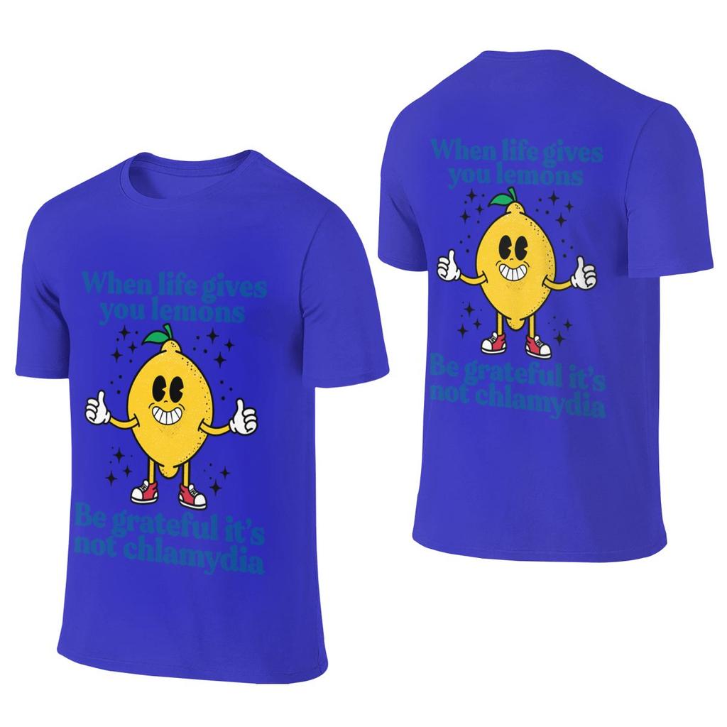 Lemons And Chlamydia Lengthening Reversible Tshirt Urban Commuting Seamless Splicing Basic Tee