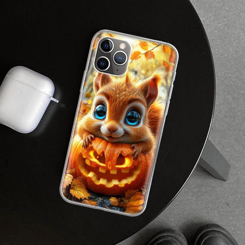 Animal Squirrel Phone Case Cover for iPhone 11 12 13 Mini 14 15 Plus 16 Pro Max 17 Air 7 8 + SE Art Customized Fundas 11 12 13 M