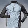 Men's Quick-Dry Sun Protection Sports Long-Sleeve Half-Zip Running Shirt for Spring and Autumn