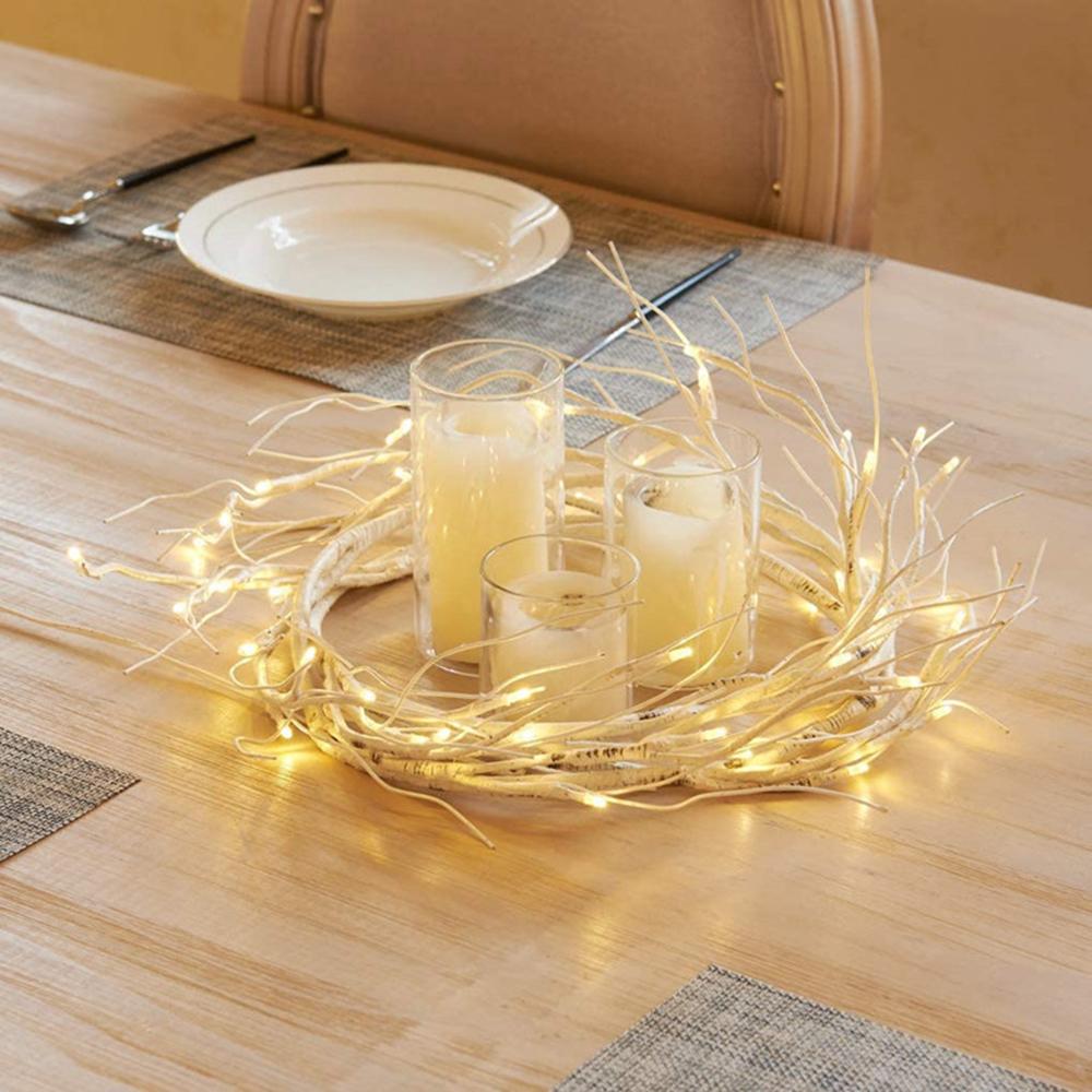 

48 LED Rattan Branch Light with Remote Birch Tree Light String 8 Modes Waterproof Bendable Shape Room Decoration Art Light,1.8M A