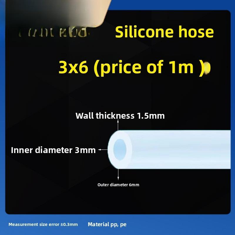 1M Food Grade Transparent Silicone Rubber Hose ID1 2 3 4 5 6 7 8 9 10mm OD Flexible Nontoxic Silicone Tube Clear soft