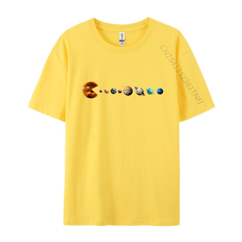 Funny Solar System Astronauts Space Video Games Designer T Shirt Men Cotton T Shirt Men Aesthetic