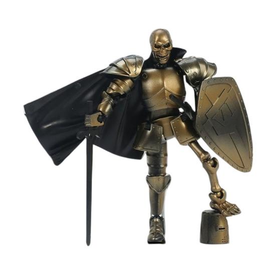 Набор Фигурок Средневекового Рыцаря с Аксессуарами Подвижные Суставы Модель Рыцаря-Скелета Игрушка Сборка DIY Подвижная Фигурка Рыцаря Декорация Украшение B