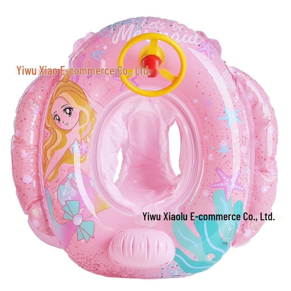 Xiaolü Thickened Sequin Mermaid Tail Swim Ring for Kids
