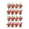 Creative Festive Home Ornaments 8/16/24/32Pcs 2D Flat Christmas Wooden Ornaments, Santa Claus Riding Bicycle Hanging Xmas Door And Window Decorations