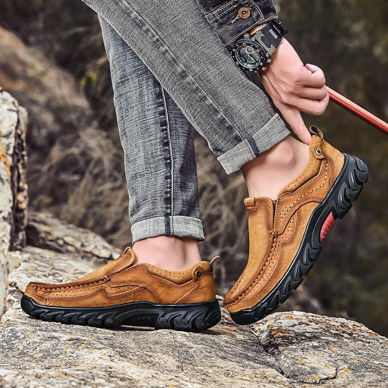 Men's Shoes Autumn and Winter New Genuine Leather Business Outdoor Leisure Leather Shoes Shoes Big Head Shoes