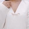 Fashion Prevent Wardrobe Malfunction Pearl Bead Diamante Brooch Collar Pin Set