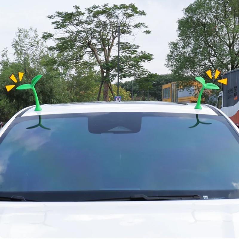 Car Ornaments 3D Car Roof Decoration Stickers Bean Sprout Seedlings Flower Bud Tentacle Ornament Exterior Decorative Accessories