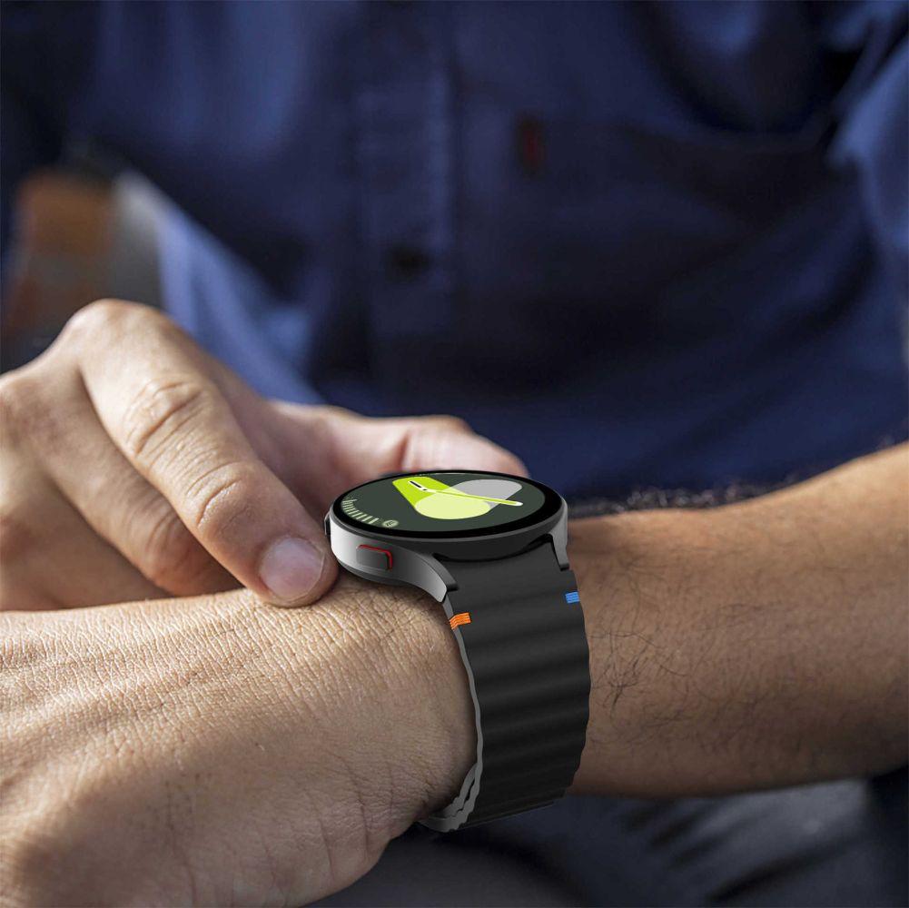Tech-Protect Silikonové sportovní hodinky Samsung Galaxy Watch 4 / 5 / 5 Pro / 6 / 7 / Fe Black