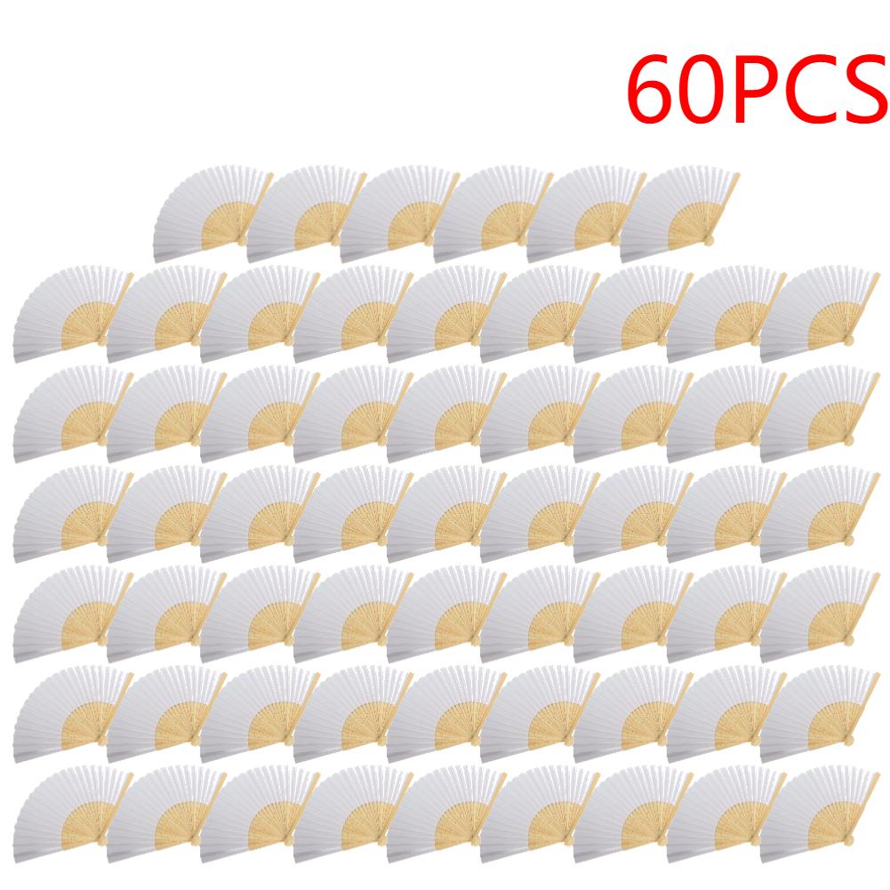 Leere Weiße DIY Papier Dekorative Fächer Hand Übung Papierfächer Handbemalt Personalisiert Elegant Kreativ für Tanz Cosplay Requisiten