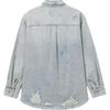Levis Loose Fit Ripped Denim Jacket With Lapel Long Sleeve Men Jackets Light-Blue 0017E-0000