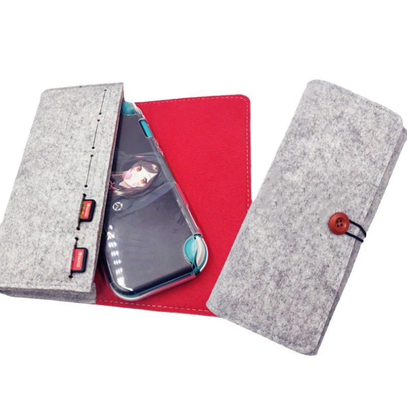 Ultra Slim Felt Pouch Carrying Case Compatible With Nintendo Switch Lite Game Accessories Portable Handheld Case Storage Bag