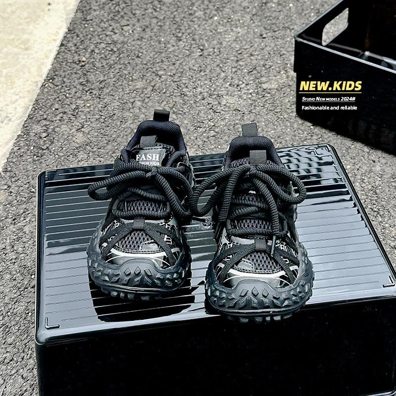 Kinder Sneaker für Mädchen Rutschfeste Kinder Klobige Laufschuhe Mode Vielseitig Lässig Jungen Schul Basketballschuhe Dicke Sohle