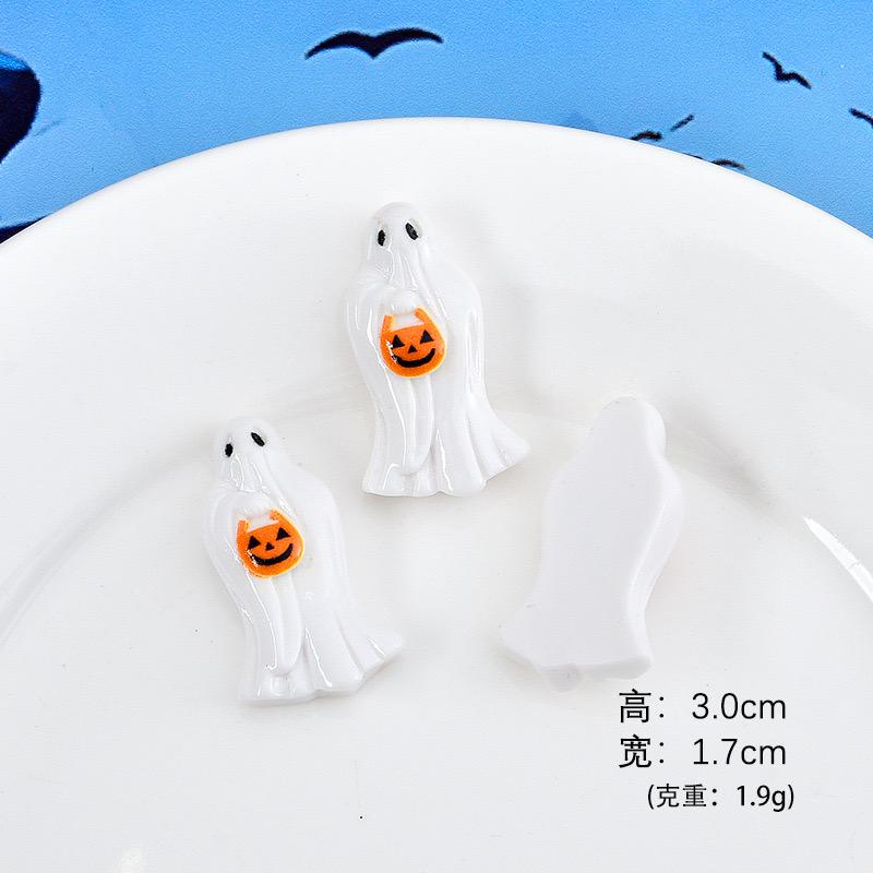 10Pcs New Cute Resin Cartoon Halloween  Series Flat Back Scrapbooking DIY Jewelry Craft Decoration Accessories