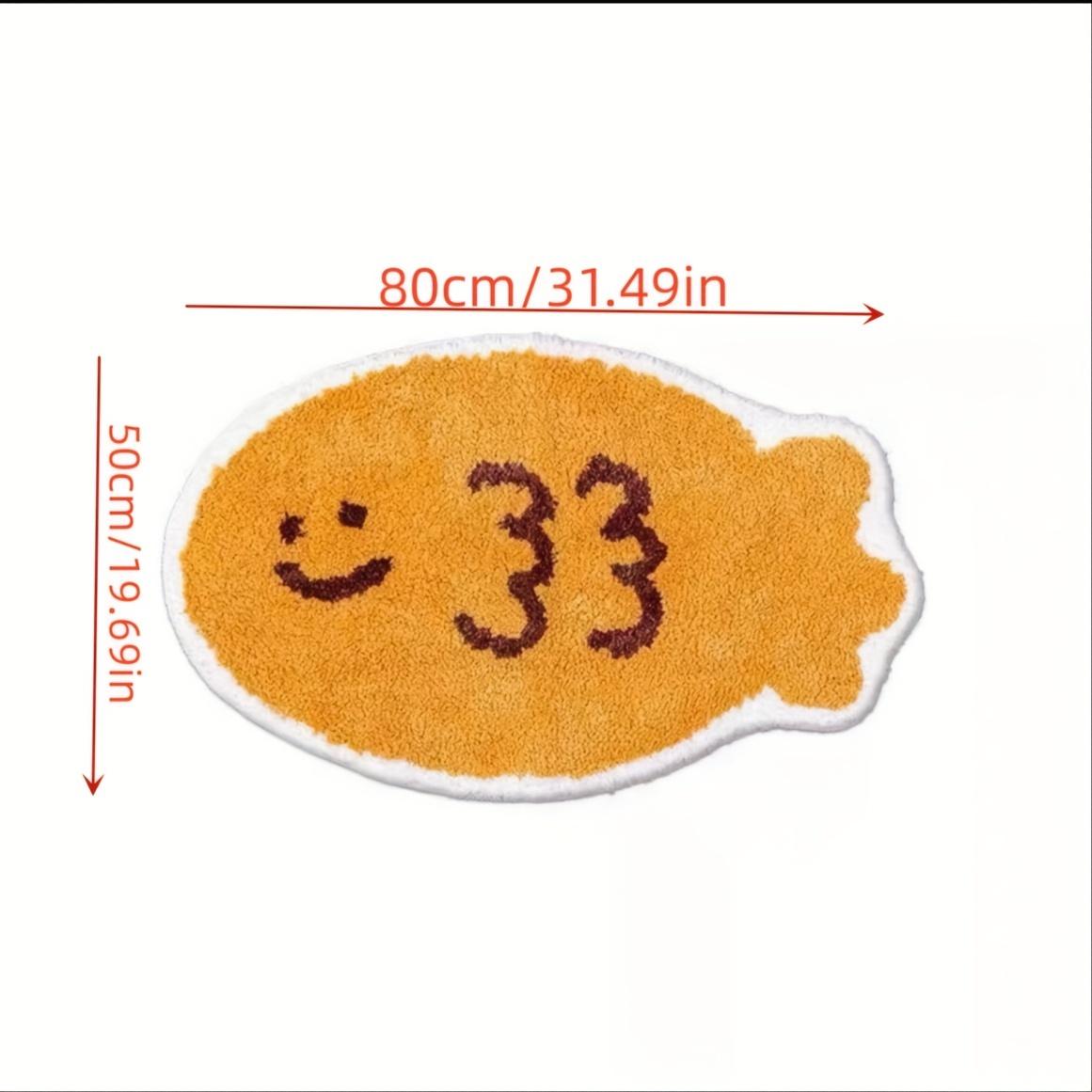 

Small Yellow Croaker Carpet Bathroom Doormat Strong Water-Absorbent Floor Mat Entrance Doormat Toilet Floor Rug 50X80CM (1.6X2.6FT