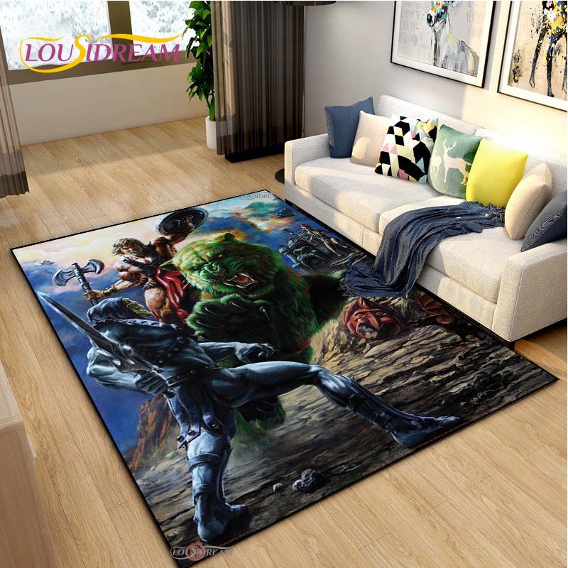He-man meesters Cartoon Tapijt voor Woonkamer Slaapkamer Vloerkleed Keuken Kinderen Deur Antislip Vloermat Verjaardagscadeau Fotografie Requisieten Tapijt