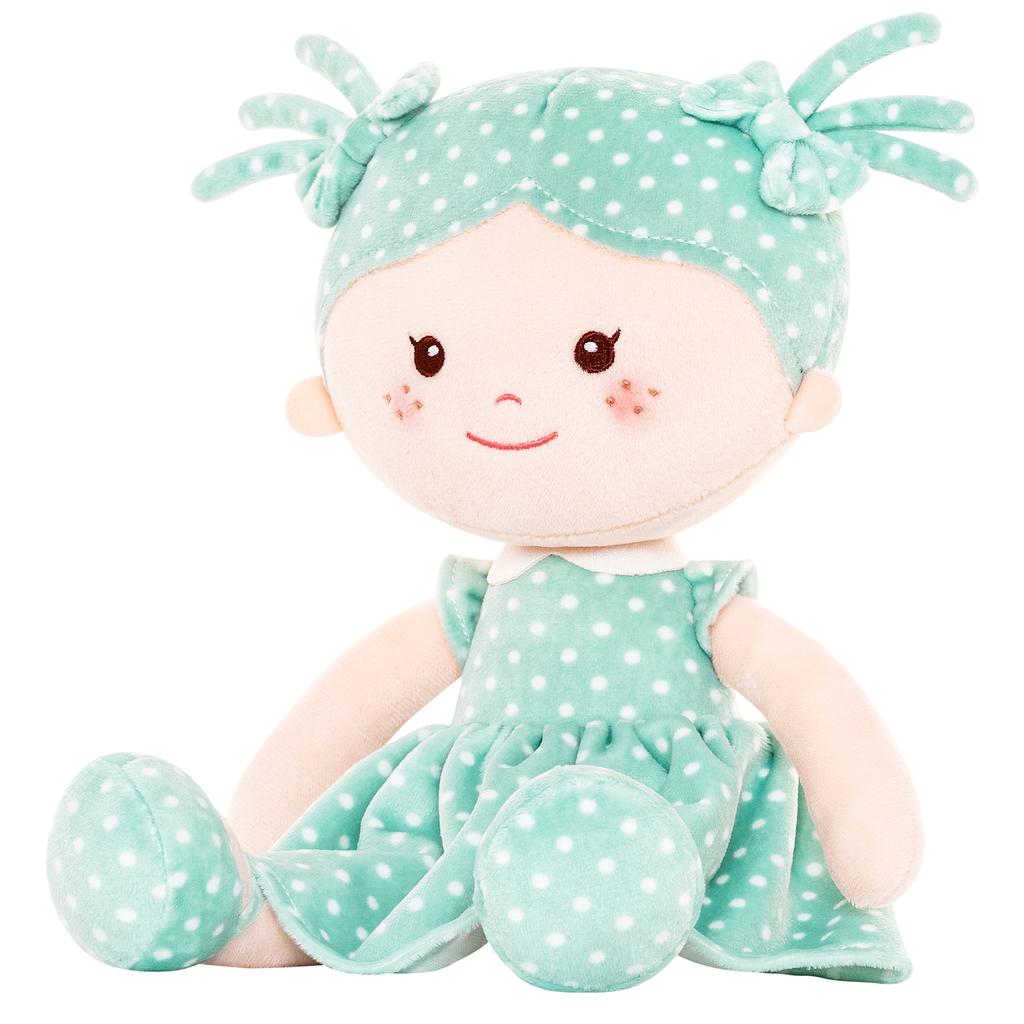 Plush Doll Baby Gril Gifts Milly Series Pink with White Polka Dot Doll Collection Ideas Baby's First Birthday Gift
