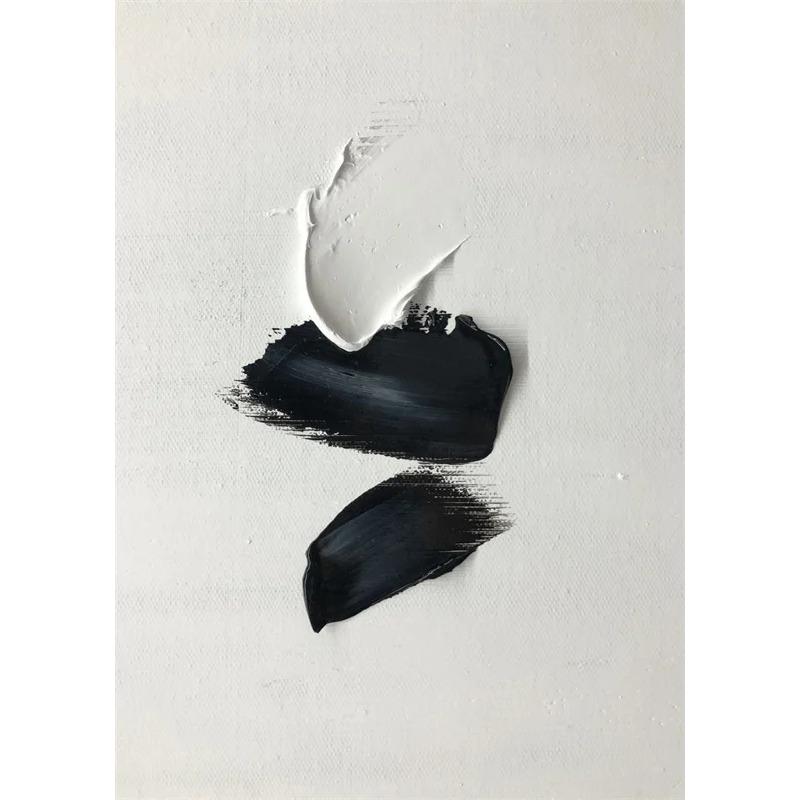 Abstract Wall Art White Painting Poster Large Black And White Print White 3D Textured Wall Art Canvas Painting Living Room Decor