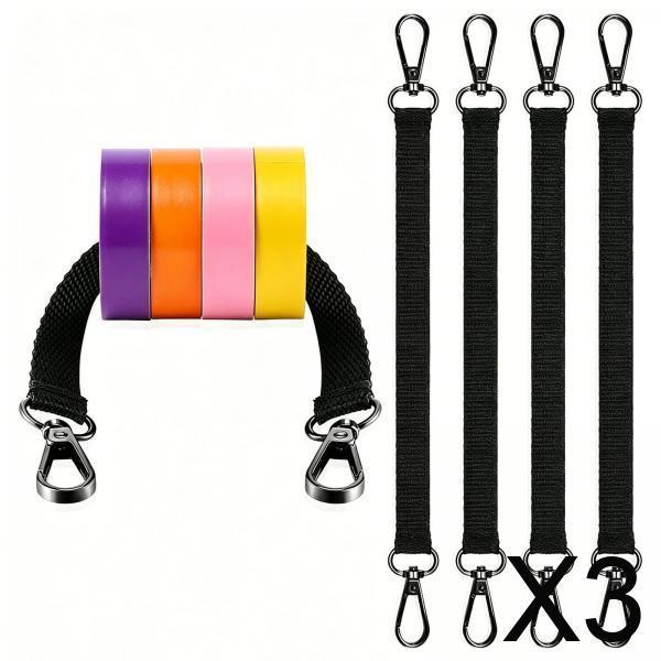 2 Pack Cord Organizer Heavy Duty Tape Holder with Metal Swivel Hooks for Tool Belts Bags Pegboards