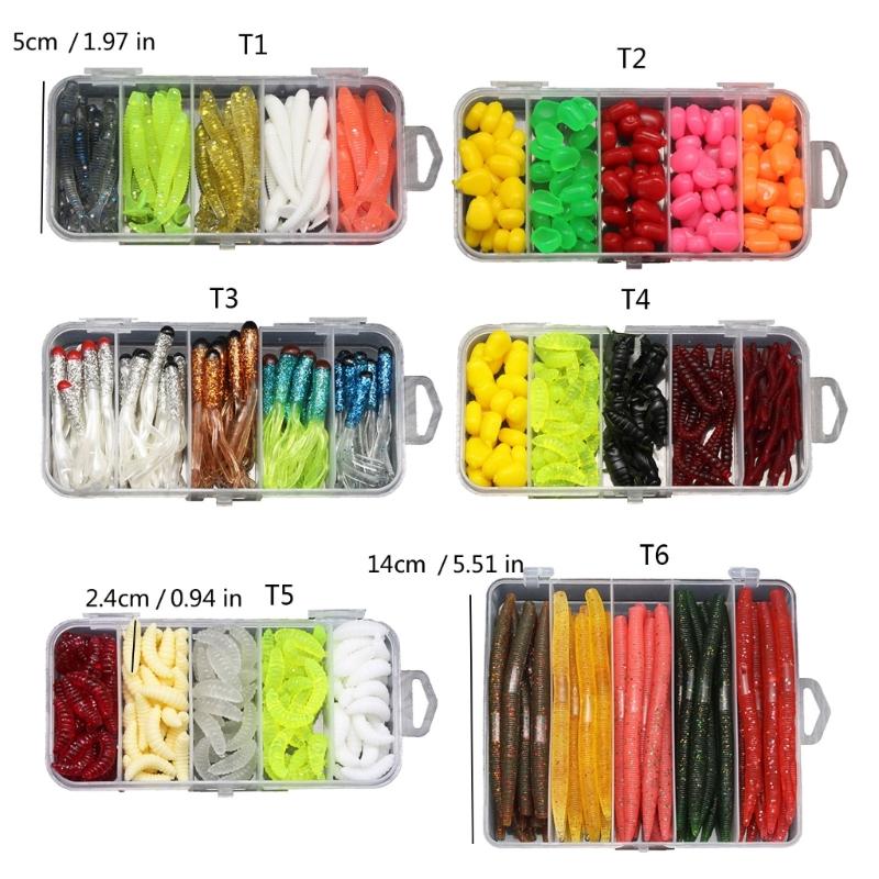 Soft Fishing Lures With Realistic Wiggling Action For Freshwaters Saltwater Basses Includes Tail Grubs