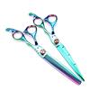 7.0 Inch Green Nepson Knife Head With Hole Sword Type Hair Scissor Hair Scissor Tooth Scissor Thin Scissor