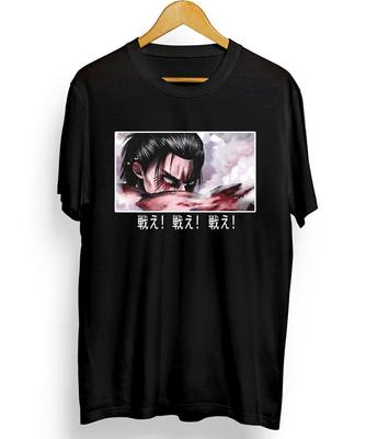 Eren Yeager Aot Neues Unisex T-Shirt,Anime, Attack On Titan,Grafik-T-Shirt,schwarz,weiß