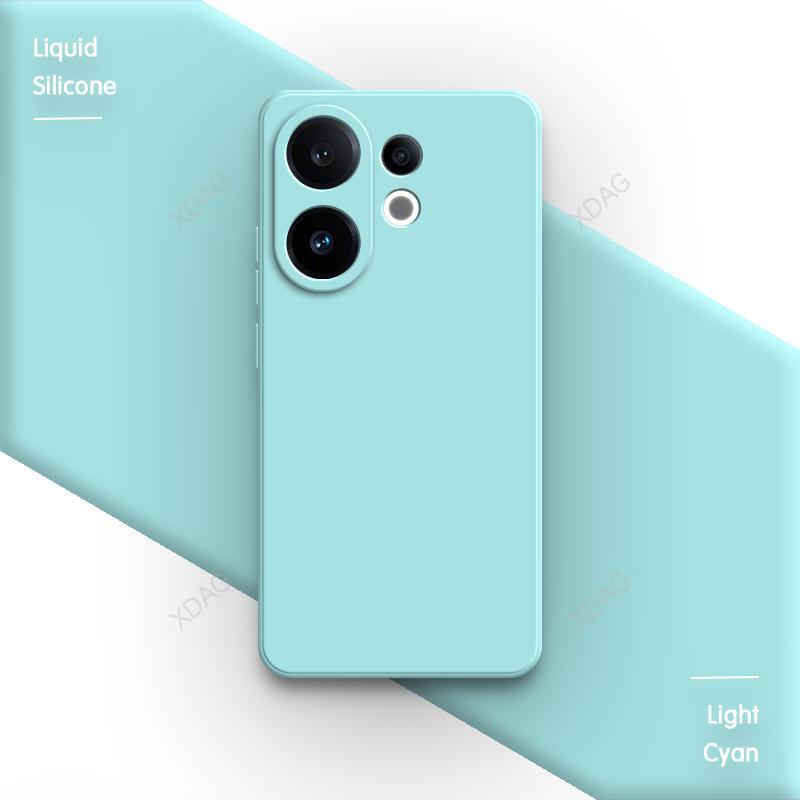 Lens Protection Original Phone Case for VIVO S30 Pro Mini 5G Soft Square Liquid Silicone Internal Flocking Dual Layer Back Cover