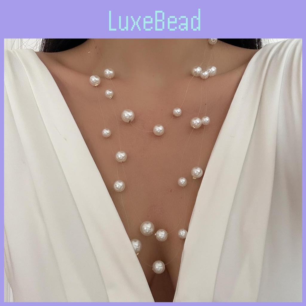 Modern Elegant Multi Layer Pearl Necklace For Women With Geometric Pendant And Style