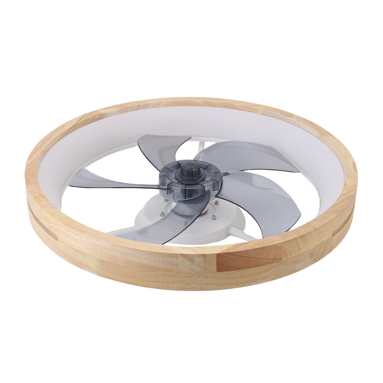 

LED Ceiling Fan with Light Remote Timer 6 Speeds Stepless Dimming Flush Mount Fan Light for Living Room Bedroom