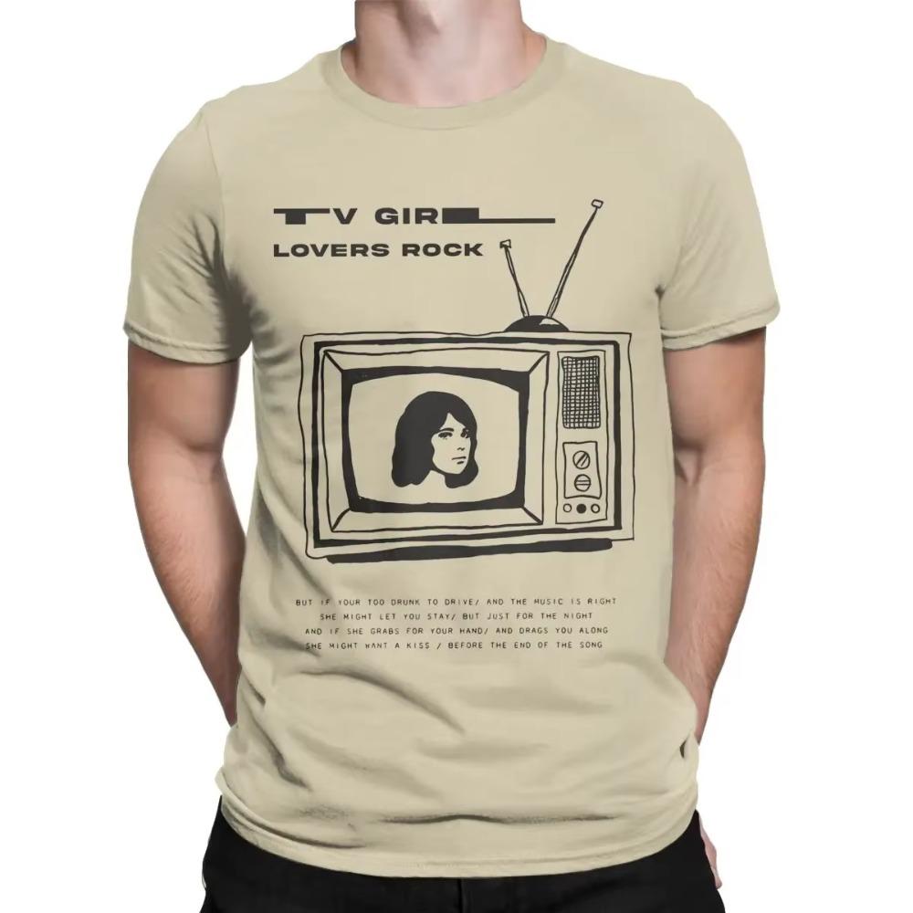 TV Girl Lovers Rock Men's T Shirts Fun Tees Short Sleeve Crew Neck T-Shirts Cotton Plus Size Clothing
