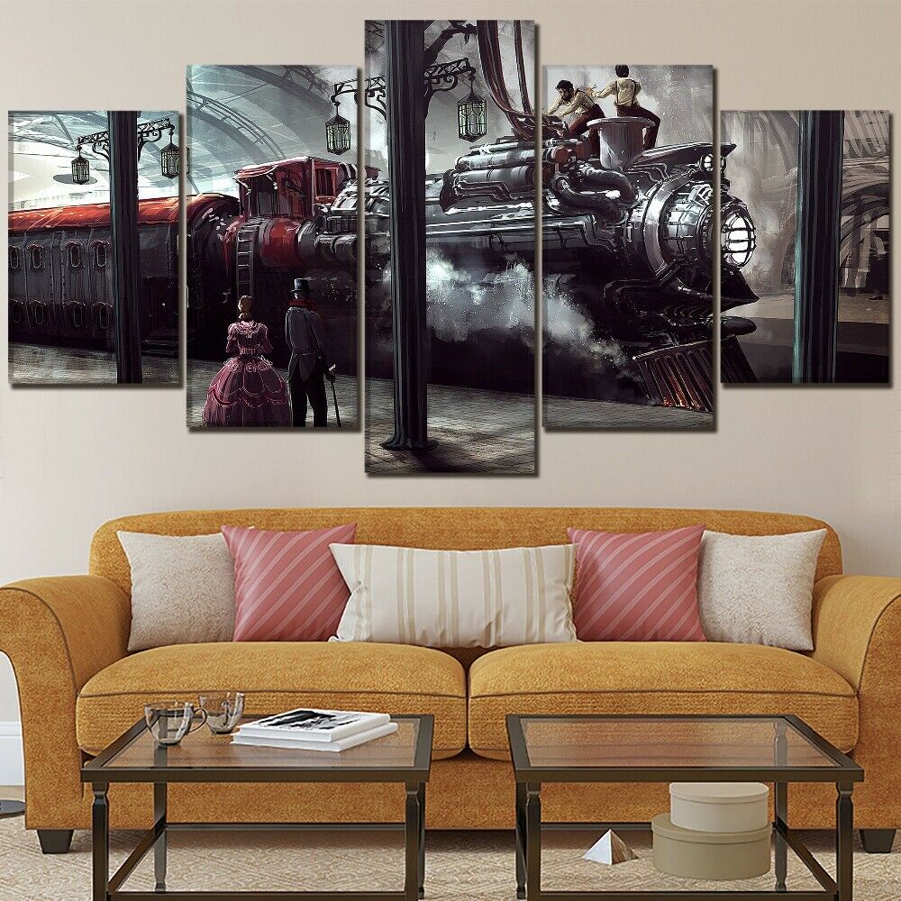 No Framed 5 Pieces Hot Rod Vintage Car Cuadros HD Print Wall Art Canvas Posters Pictures Paintings Home Decor for Living Room
