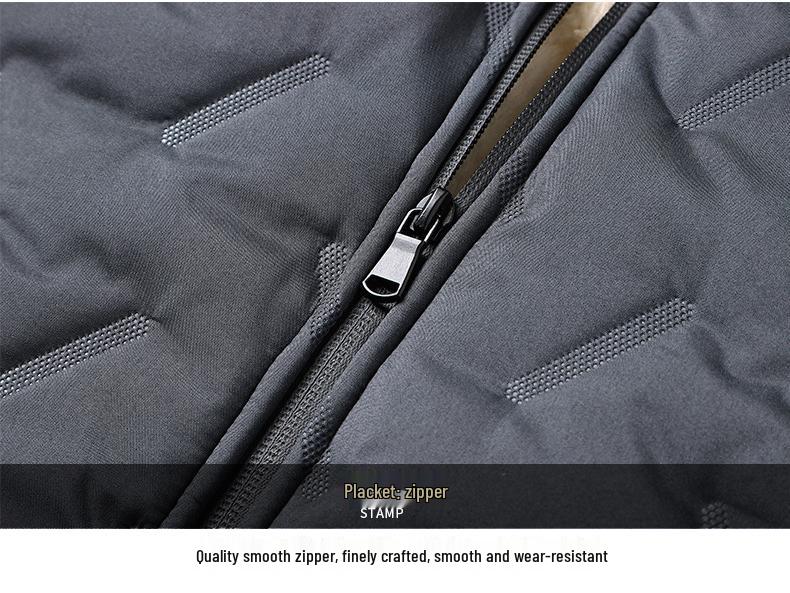 Men's Winter Cotton Jacket with Velvet Lining - Thick, Warm Lambswool Parka