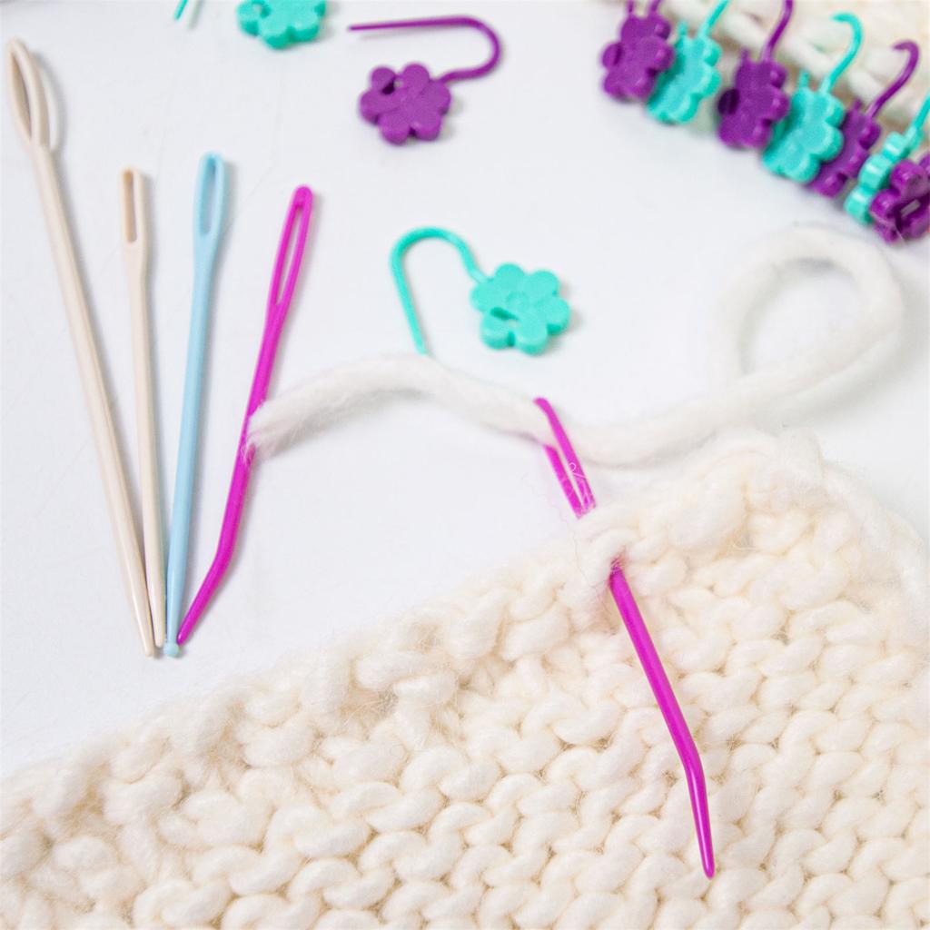 1 Set Crochet Markers Large Eye Knitting Needle Stitching Markers Knitting Markers Crochet Hook Yarn Needle