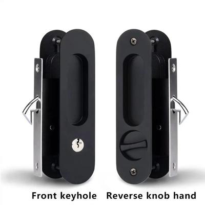 Sliding Door Lock Shift Door Lock Invisible Wooden Door Lock Dark Door Black Shift Door Handle Trip Kitchen Bathroom Door Lock