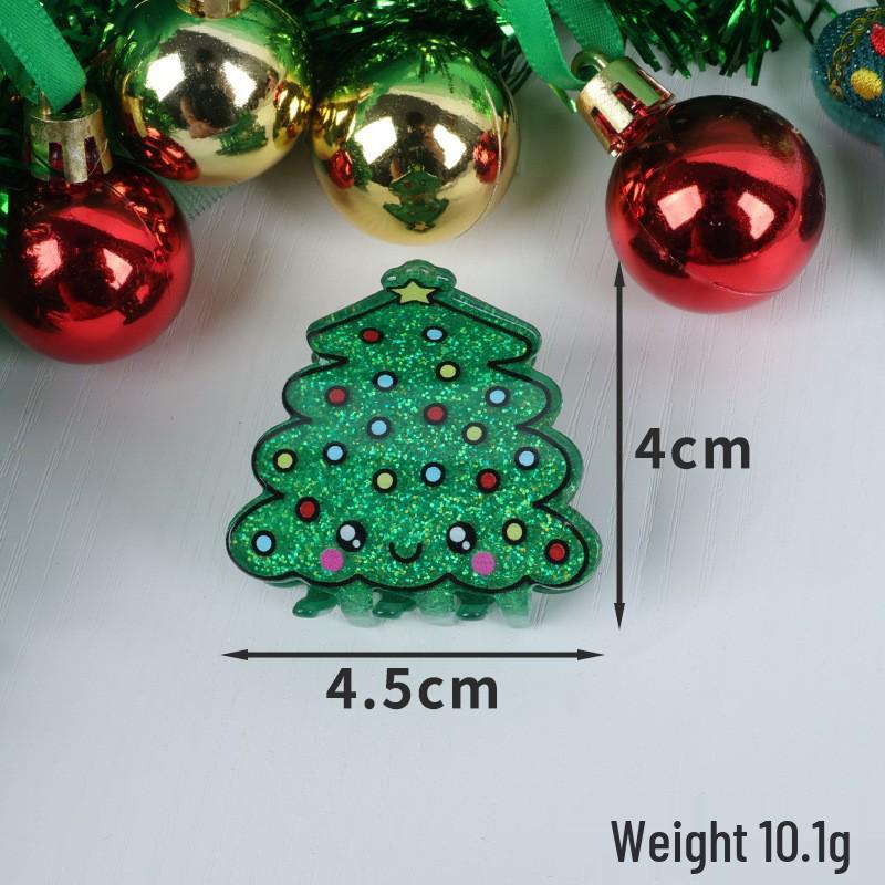 Cartoon Christmas Shark Claw Hair Clip - Cute and Versatile Holiday Accessory