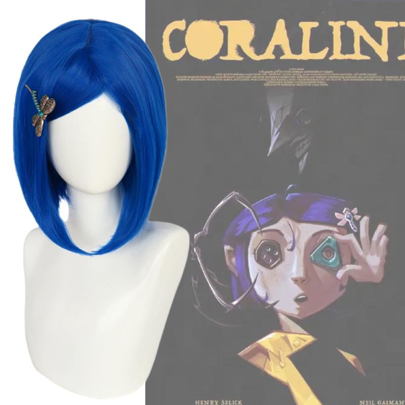 Coraline Den Hemmelige Dør Cosplay Paryk Med Højtemperatur Silke Til Rollespil Og Kostumefester