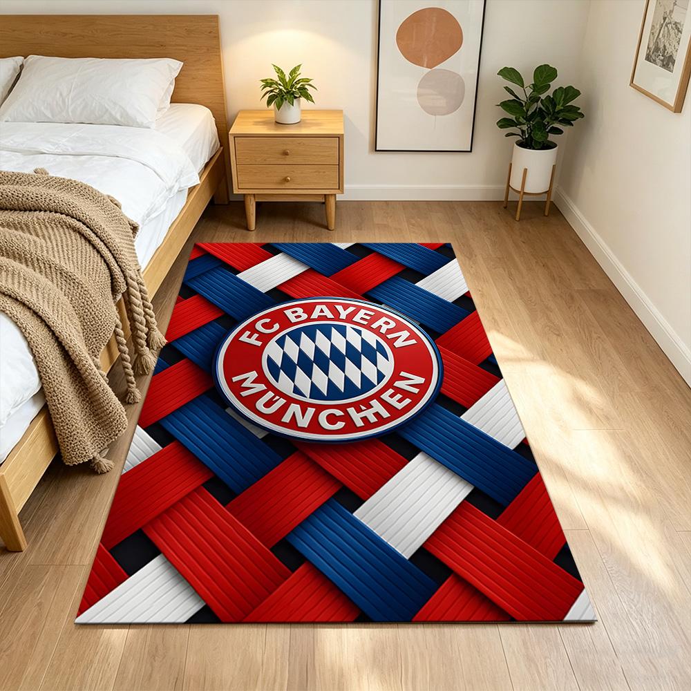 Bayern Munich Football Club Portable Floor Mat Soft Plush Water-resistant & Washable Kitchen & Bathroom Use Cute Cartoon Pattern Holiday Home Gift
