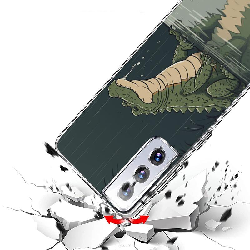 Crocodile Animal Cover Phone Case For Samsung Galaxy S26 S25 Edge S24 Ultra S23 S22 Plus S21 S20 FE Soft Fundas Shell Galaxy S25
