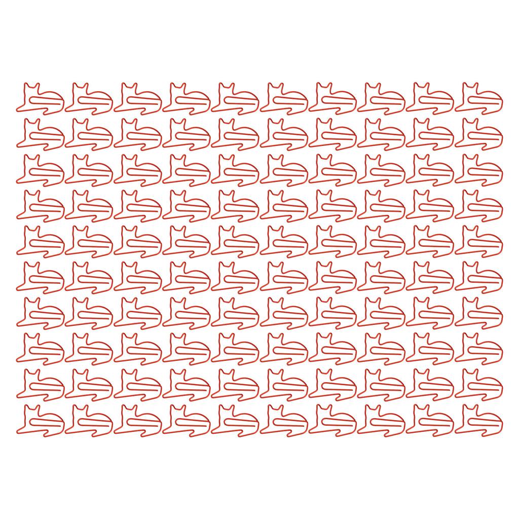 100PCS Paper Clips Cute Appearance Slip Resistant Rust Proof Plating Process Colorfast Portable