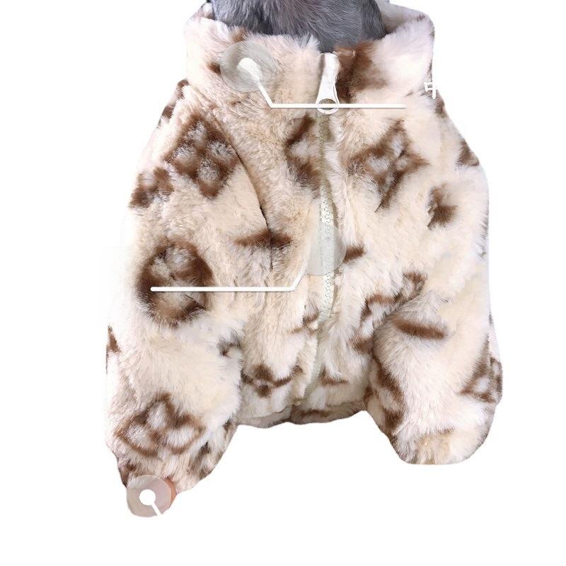 Leopard Print Thickened Coat for Small & Medium Dogs and Cats - Autumn & Winter Fashion