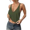 Women's V Neck Slim Fit Sleeveless Tank Top Lightweight Stretchy Fabric Casual Summer Layering Camisole