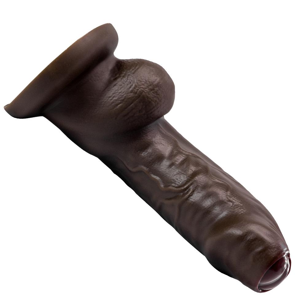Black Wight Brother dvojitý tekutý silikonový make-up na umělý penis Žena masturbátor Tlustý dlouhý prázdninový penis sexuální potřeby pro dospělé
