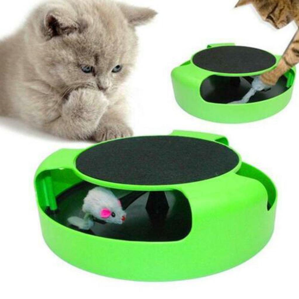 Catch The Mouse Moving Toy Interactive Plush Scratching Mat