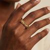 Trendy Gold Skull Ring with White Diamonds - Luxury Fashion Accessory