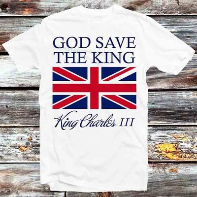 230 Gsm 100% Cotton King Charles Iii Coronation His Majesty T Shirt Vintage Retro Meme Gift Unisex Anime Manga Top Tee B1370