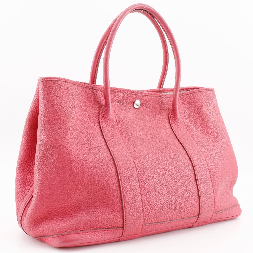 HERMES Garden party PM Tote Bag pink Negonda Women Used