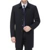 High-end Windbreaker Men's Mid-length Spring and Autumn Middle-aged and Elderly Dad Lapel Casual Coat Business Men's Wool Coat