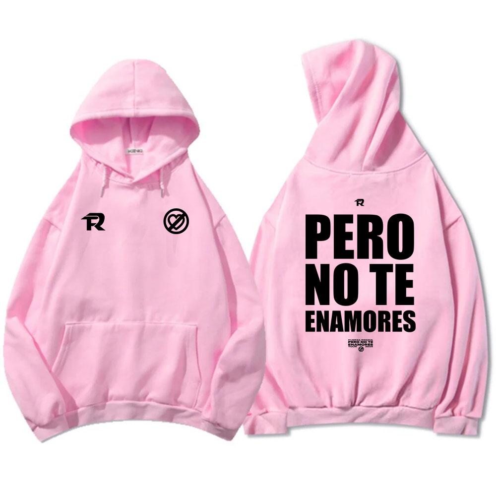 Streetwear Fuerza-Regida Rock Fashion Hoodies Pero No Te Enamores Tour Sweatshirts for Men Casual Long Sleeve