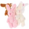 5 pezzi 6 cm mini ciondolo coniglio congiunto coniglietto di peluche per bambola giocattolo bouquet portachiavi